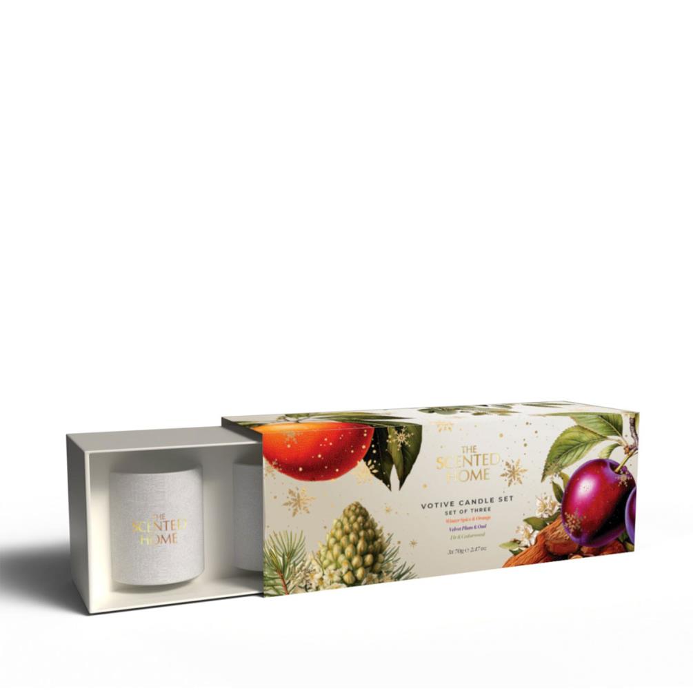 Ashleigh & Burwood Autumn Winter Filled Votive Candle Gift Set £16.20